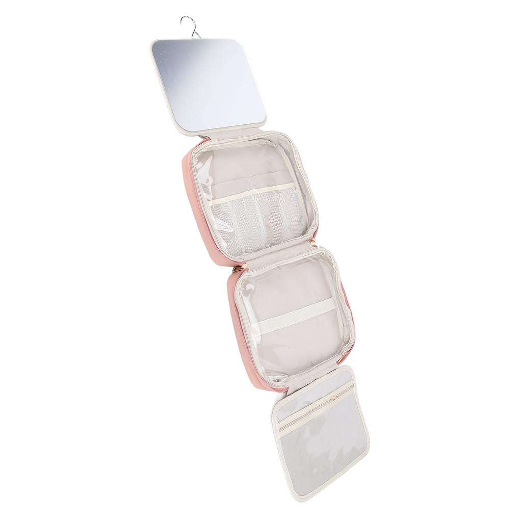 Hanging Hook Travel Toiletry Bag Travel Makeup with Mirror Portable Travel Makeup Case for Travel