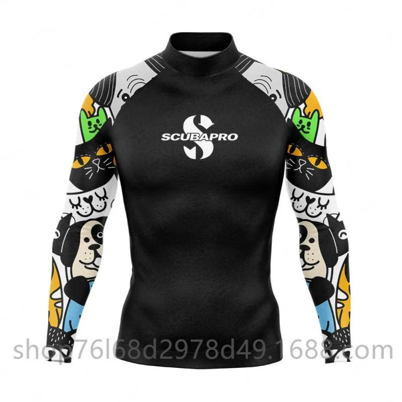 SCUBA Surfing Wear Outdoor Sunscreen Snorkeling Swimwear Long-sleeved Split Top Quick-drying Diving Suit Support