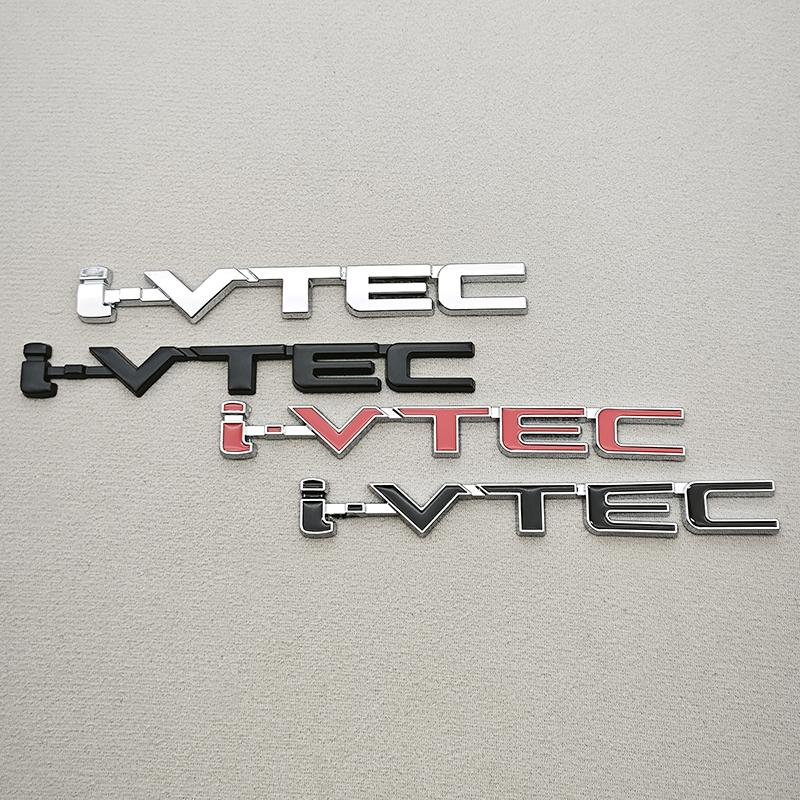 3D Metal i-IVTEC Logo Emblem Badge Decals Car Sticker For Honda City cb400 i-VTEC vfr800 Civic Accord Odyssey Spirior CRV SUV