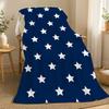 Retro Star Pattern Throw 240g Flannel Blanket, Suitable for Sofas, Beds, Offices, Exquisite Gift Blankets