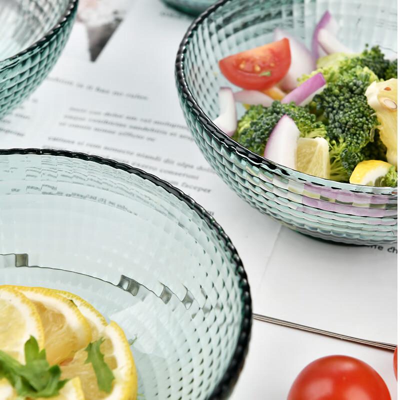 Lakeside Green 5-inch Dotted Glass Bowl Set (2-piece)