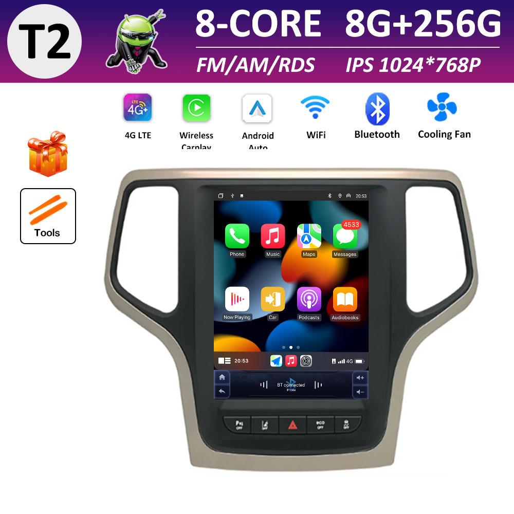 For Jeep Grand Cherokee 2014 2015 2016 2017 Wireless Carplay Android Smart System IPS Touch Screen GPS Navigation DSP Stereo BT