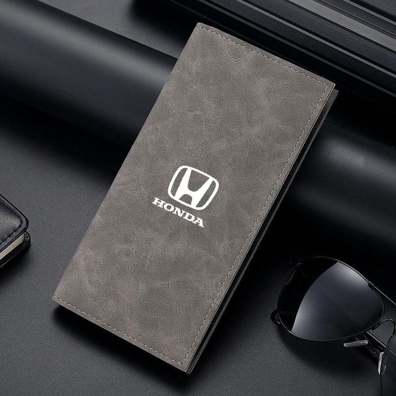 Large Capacity Men's Wallet Car Driver's License Credit Card Holder Coin Purses For Honda Civic Fit Jazz Accord CRV Odyssey City RG0