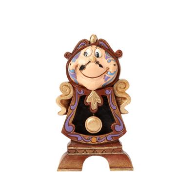 Enesco Disney Traditions Jim Shore Beauty and the Beast Cogsworth Disney X X 4049621 Figure, 4.25 Inches, W6.4 H10.8 D3.5 Cm,