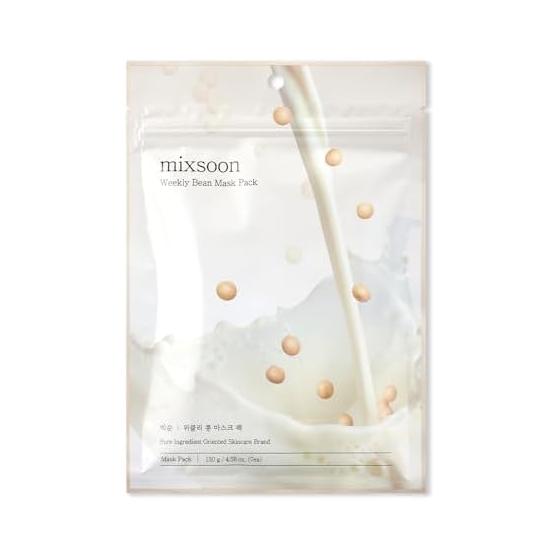 Mixsoon Weekly Soy Mask Pack 7 Pieces Face Pack Sheet Mask Face Mask Korean Cosmetics