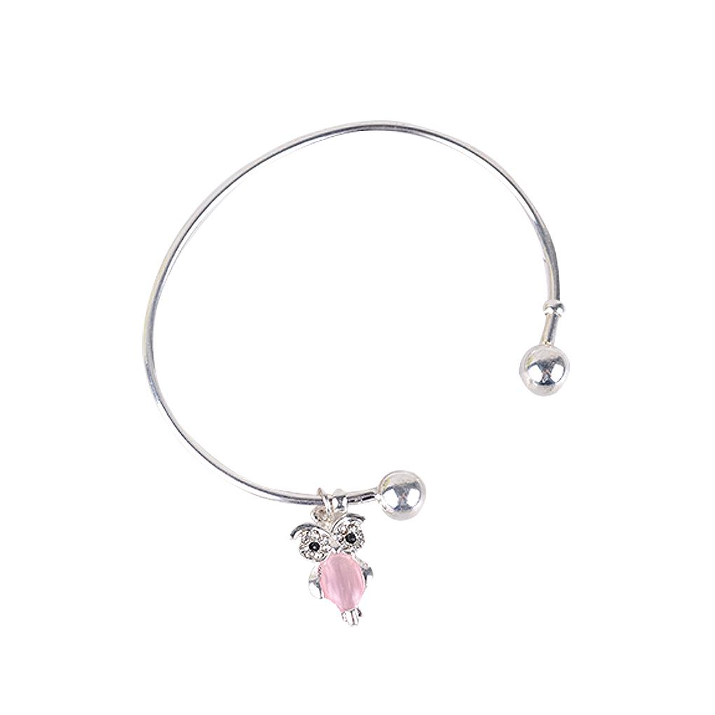 

Милый и очаровательный серебристый кулон в форме совы, искусственный декоративный браслет из сплава для женщин и девушек.