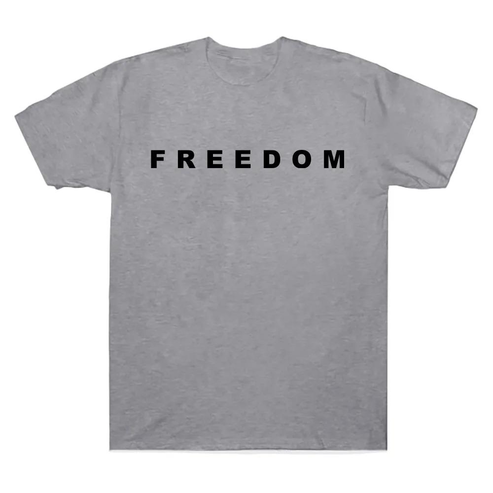 Tricouri Charlie Kirk Freedom Merch Tricouri cu Grafică Litere Freedom Unisex Casual Mânecă Scurtă Gât Rotund Bumbac de Înaltă Calitate