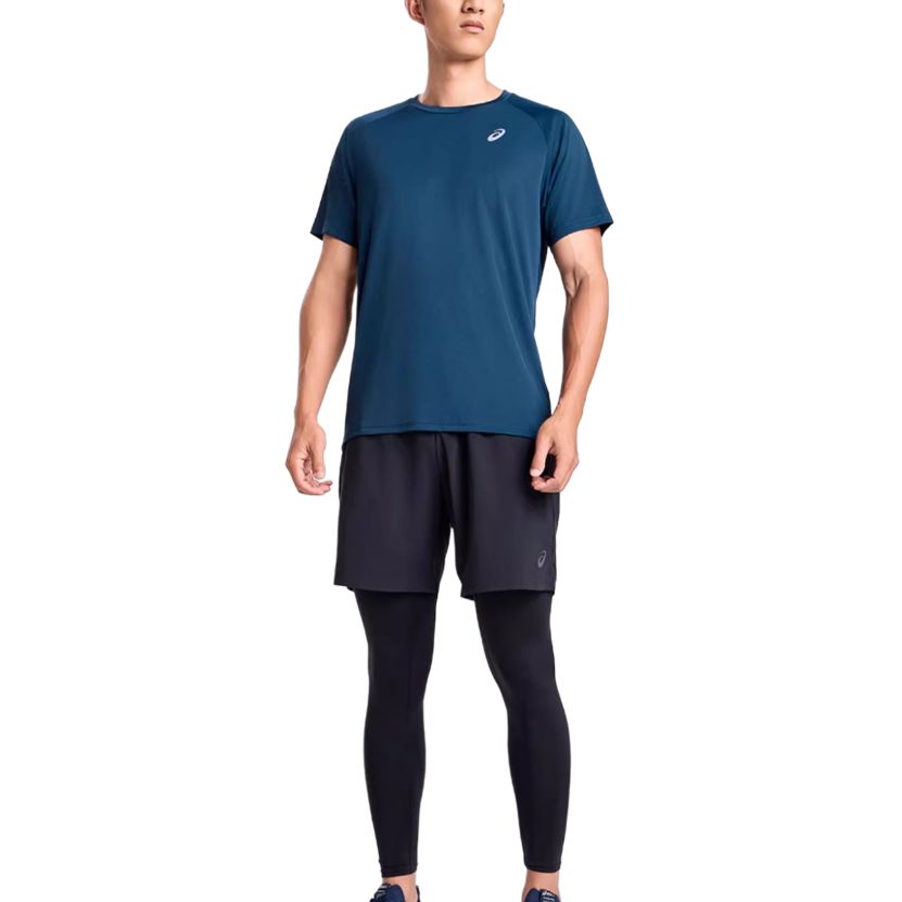 Men's T-Shirt ASICS Running T Shirt Men's Dark Blue