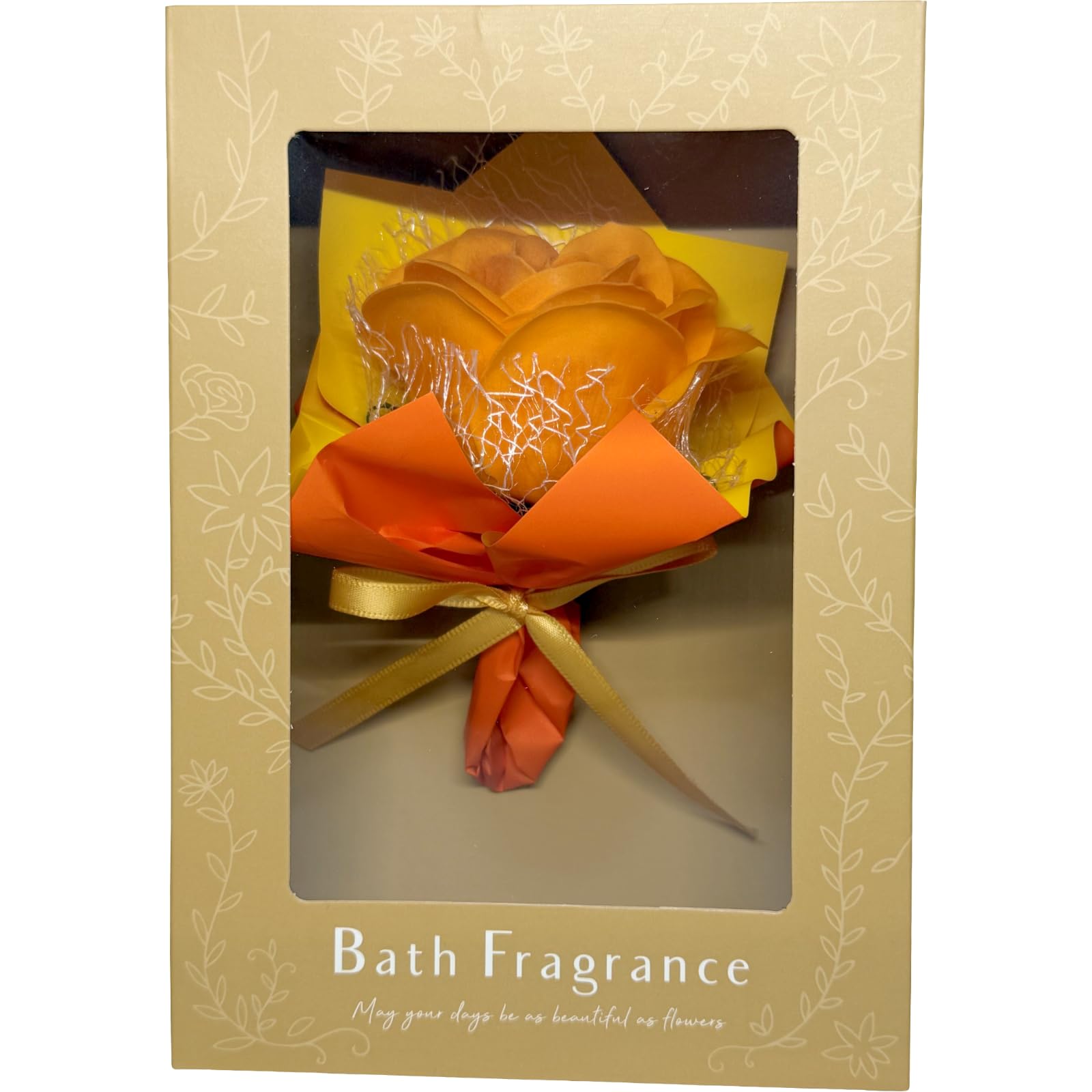 Soap Flower Bath Message Gift for Thank Entrance 804670 Q-FLA Additives, Bouquet, Orange, Women, Mother s Day, Boss, You, Graduation, Ceremony, оранжевый