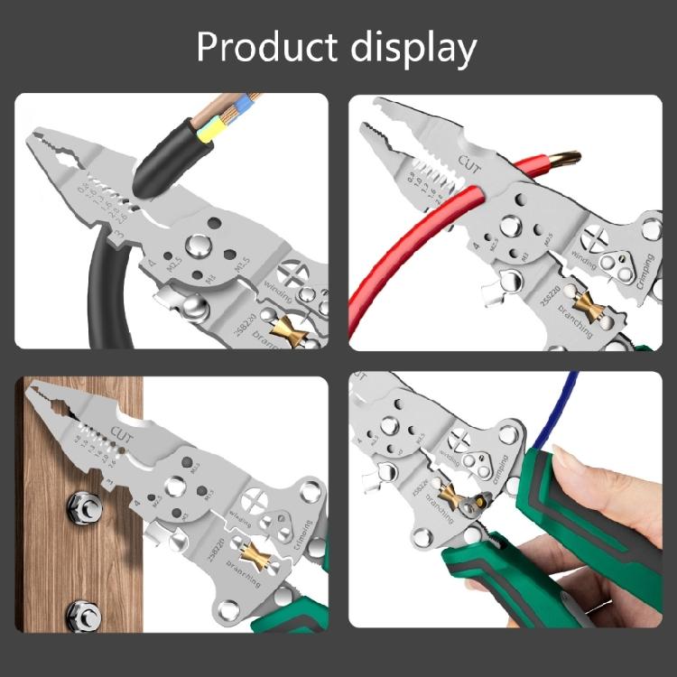 Voltage Testing Electrician Stripping Cutter for Household Maintenance Electrical Work Cable Wire Cutting and Stripping