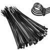 Black Cable Ties 500 Pcs/Bag Zip Ties Heavy Duty Long Short Small