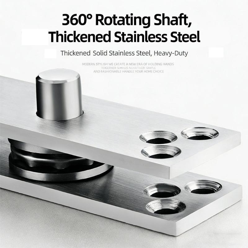 2Pcs Reliable 360 Degree Rotating Door Hinges Constructed From Corrosion Resistant Material For Solid Entrances