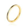 Titanium Steel Korean Simple and Colorful Fritillary Ring Electroplating Niche Smooth Shell Ring Female Ins Accessories