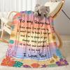 Love Support Daughter Blanket Soft Warm Cozy Great for Picnics Office Bed All-Season Use Modern Perfect Gift for Relatives and Friends