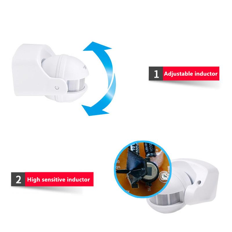 180 Degree Outdoor Security Pir Infrared Motion Sensor Detector Movement Switch