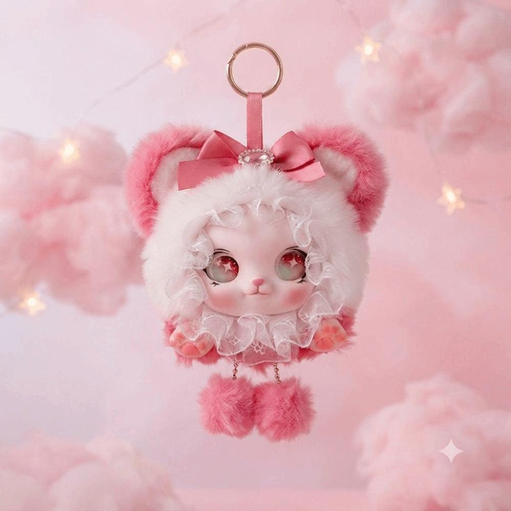 Big Ear Cat Plush Keychain Ornaments Car Key Ring Bag Decor Cat Doll Pendant Gift For Girls