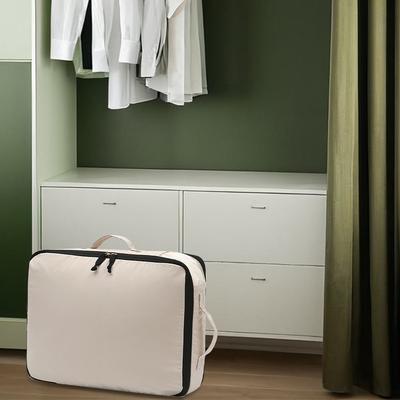 Sac de rangement pour couette à compression Grande capacité Organisateur auto-compressant Gain de place Sac de rangement compressé pour vêtements Couvertures