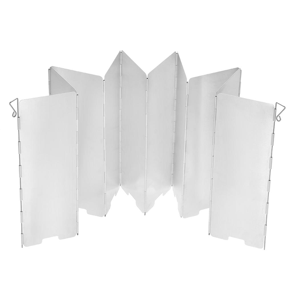 10 Plates Foldable Windscreen for Outdoor Camping Stoves Gas Stove Wind Shield Screens Windshield