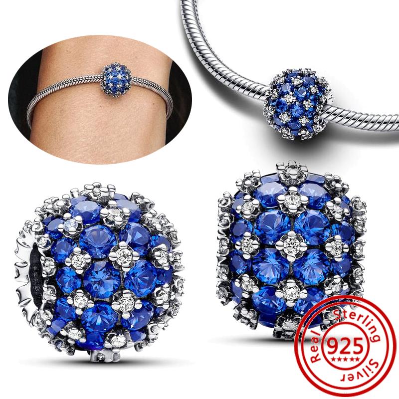 

Подходит для браслета Pandora 925 стерлинговое серебро Сверкающие красные черные синие циркониевые круглые бусины Белые красные зеленые шармы из муранского стекла Циркон 3mm-4mm