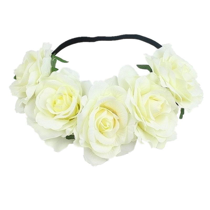 Halloween Rose Hair Band Hair Hoop Cosplay Costume Party Flannel Flowers Crown Headband Festival Hair Garland Wedding