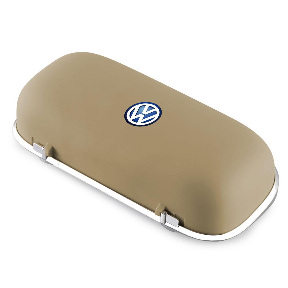 T301pcs Car Visor Sunglasses Glasses Holder Clip Box Accessories Valve Cap For Volkswagen MK6 Golf Rline GTI Touareg GTD CADDY Bora