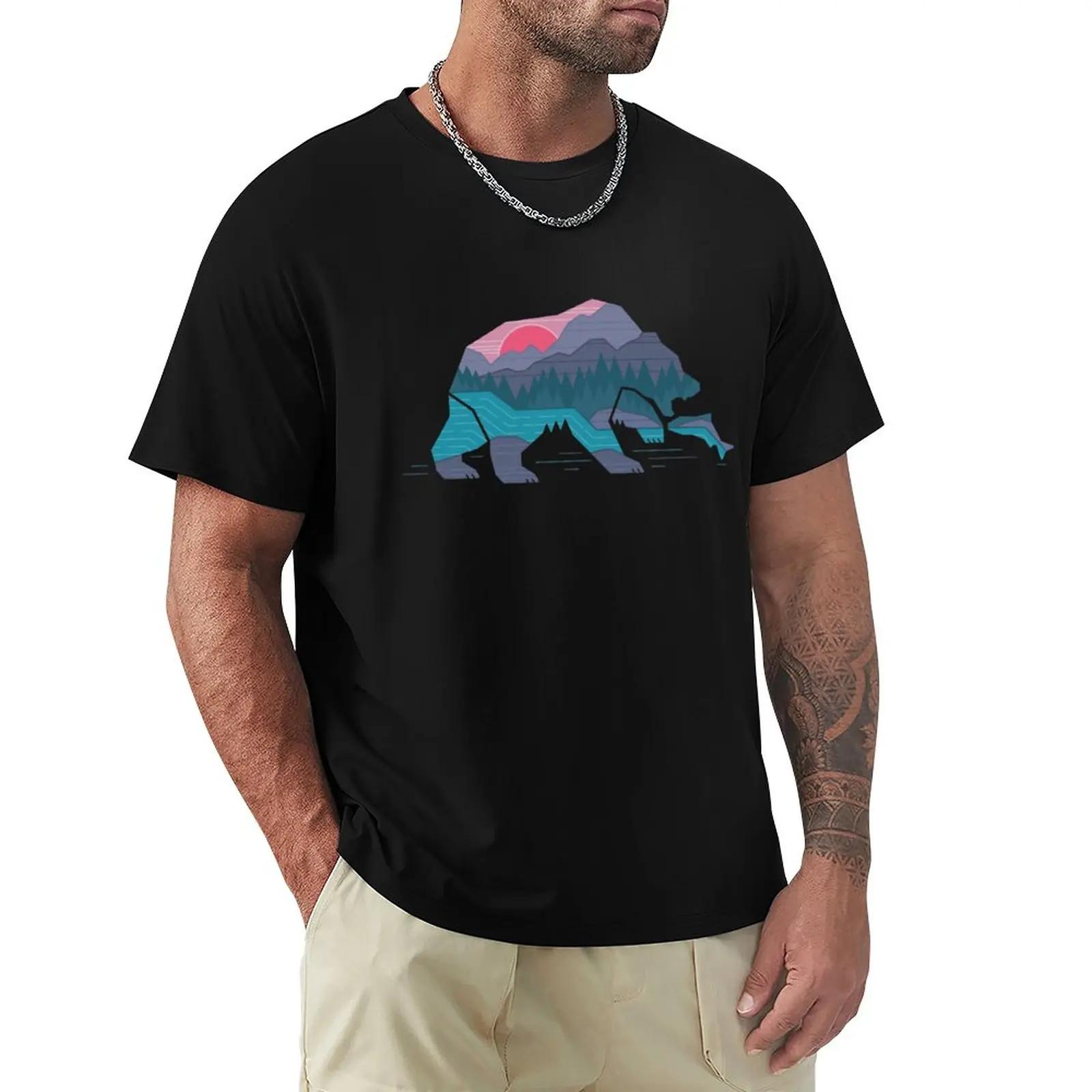 fashion mens t-shirt Bear Country Tshirt animal print shi... XXXL