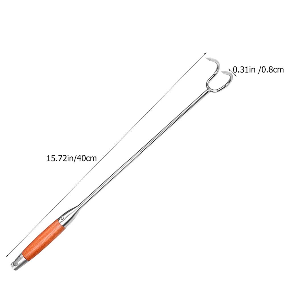 Stainless Steel Meat Hook for BBQ Camping Beach Perfect for Roasting Meat Chicken Wings Hot Dogs Kitchen Helper for for Butcher