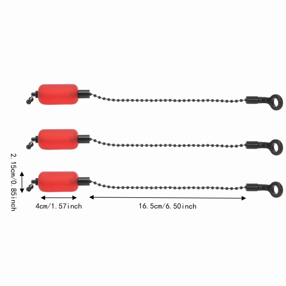 3PCS 5mm Hole Bite Indicator Alerter Iron Fishing Alarm Hanger Fishing Alarm Chain  Outdoor Use