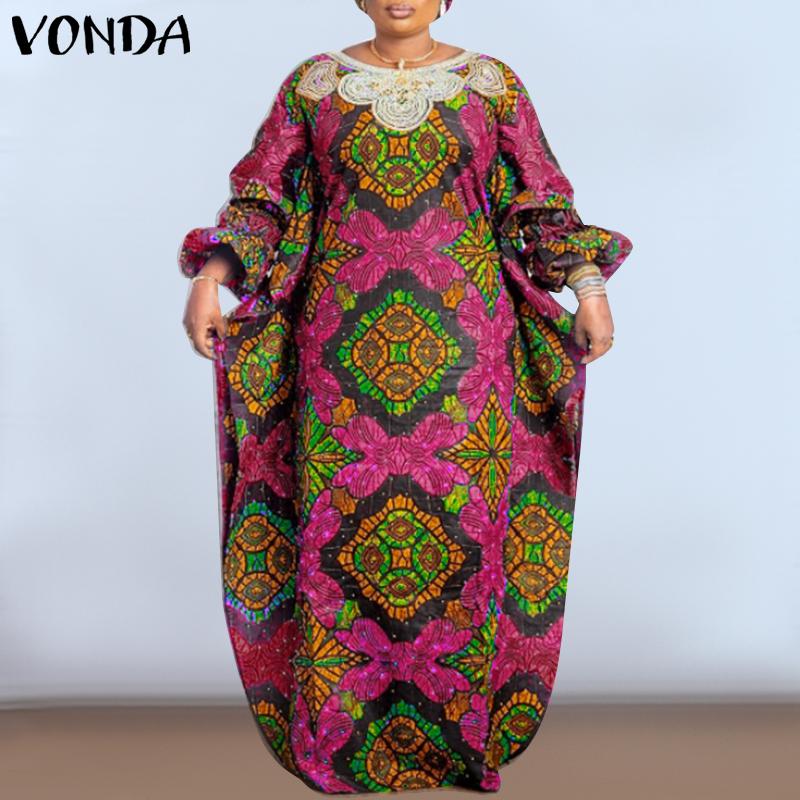 

VONDA женское длинное платье с рукавами «летучая мышь» и принтом, большие размеры