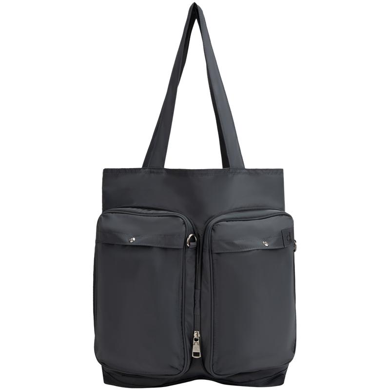 Calvin Klein Classic Fabric Label Casual Commuter Business Large Capacity Tote Bag Men Tote Bag Dark-Blue HH4109-CKP Basic Set (Bag)