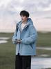 Men's 90% Down Hooded Winter Jacket - Thick, Warm Short Coat for Cold Weather