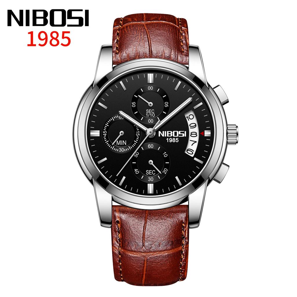 NIBOSI Uhren Business Herrenuhr Multifunktions-Sechs-Pin-Quarzuhr