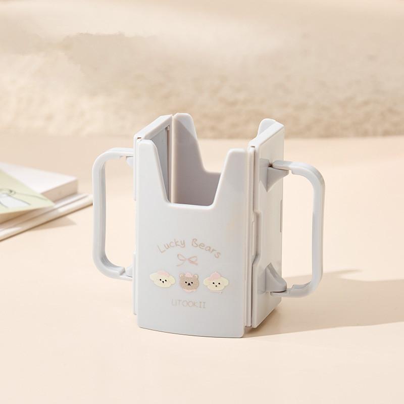 Easy-Use Juice Pouch Box with Adjustable Baby Cup Holder and Anti-Squeeze Tray