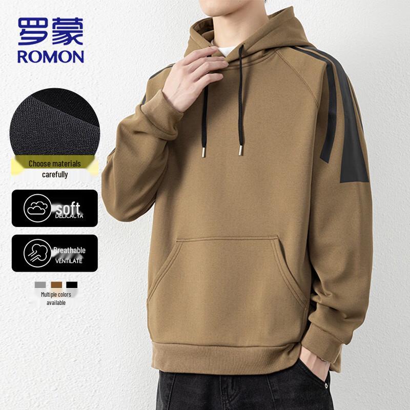 Romon Men s Hooded Pullover Sweatshirt 4XL
