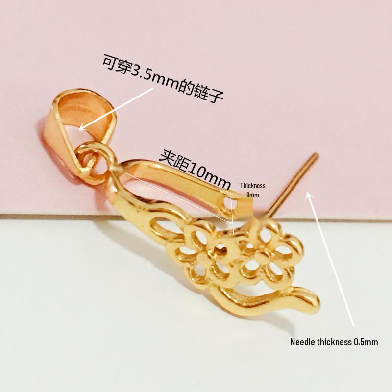 925 Silver Bail Clip for Jadeite, Amber, Crystal: DIY Pendant Accessory