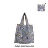 Medium Foldable 210D Oxford Cloth Shopping Bag, Convertible to Shoulder or Handbag, Ideal for Groceries and Camping