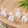 Pack of 5 Cute Rabbit Jewelry Charm Flocking Cartoon Rabbit Pendant Adorable Jewelry Findings for Earrings Keychains