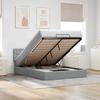VidaXL Ottoman Bed Frame and Mattress Light Grey 140x200 Cm Fabric 3311629