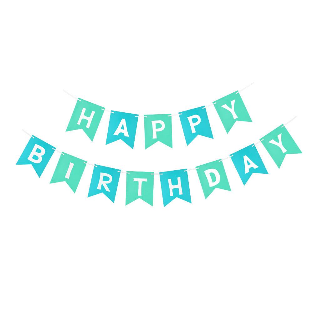 Birthday Happy Unique Triangular Paper Flag Banner With Foil Letters For Special Occasions
