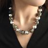 Retro Leopard Print Beaded Sweater Chain Light Luxury Maillard Exaggerated Punk Style Personalized Jewelry
