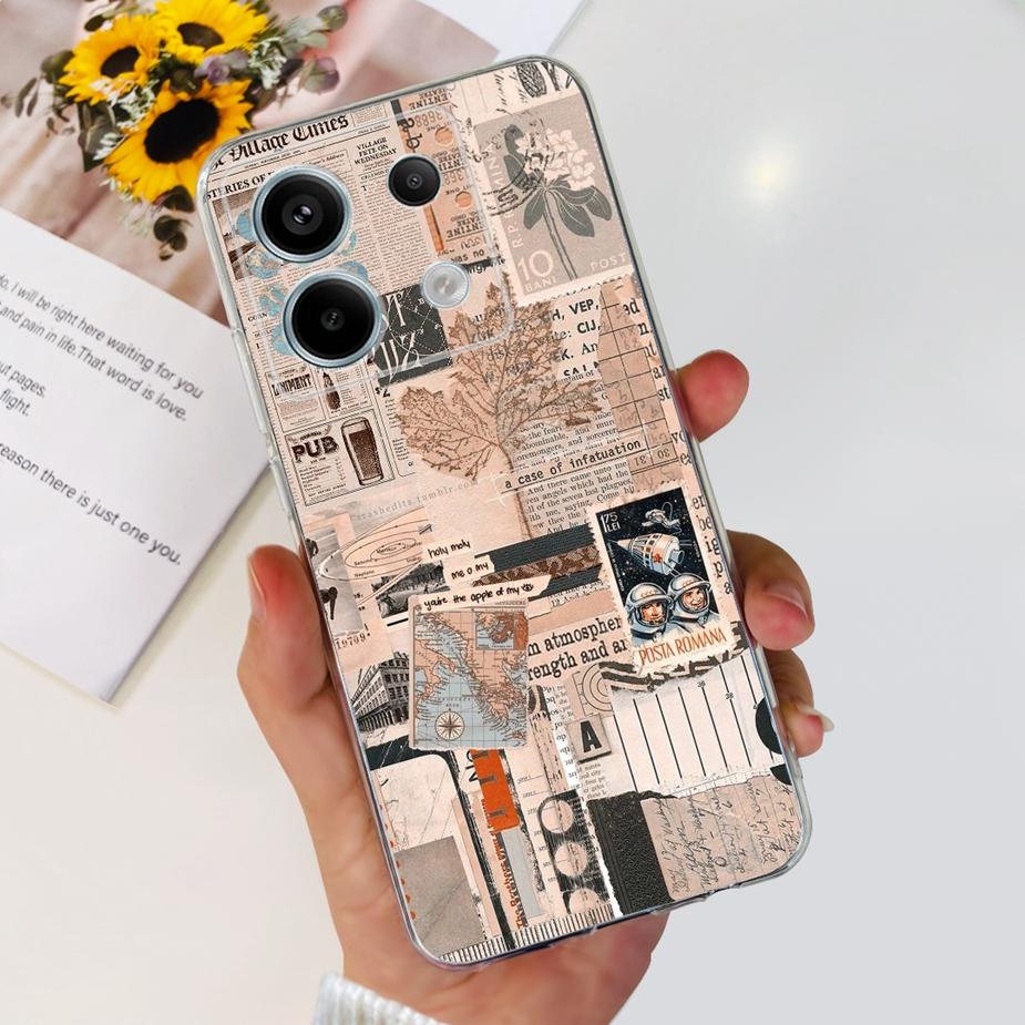 For Xiaomi Poco X6 Pro 5G Case New Fashion Painted Cover Clear Silicone Soft TPU Phone Case For Xiaomi Poco X6 Pro PocoX6 Bumper