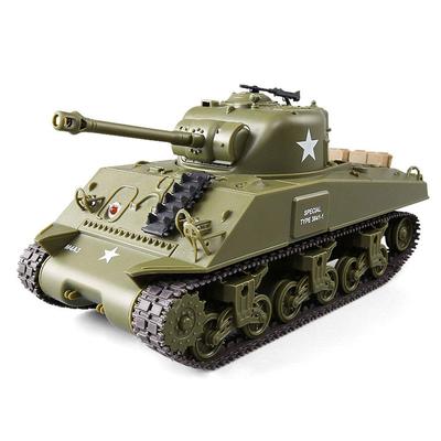 HJKLMM Czołg zdalnie sterowany 2,4 GHz, Model w skali 1:30 amerykańskiego czołgu średniego Sherman M4A3Pershing M26, Symulacja dźwięku i akcji, Bitwa na podczerwień (M4A3)