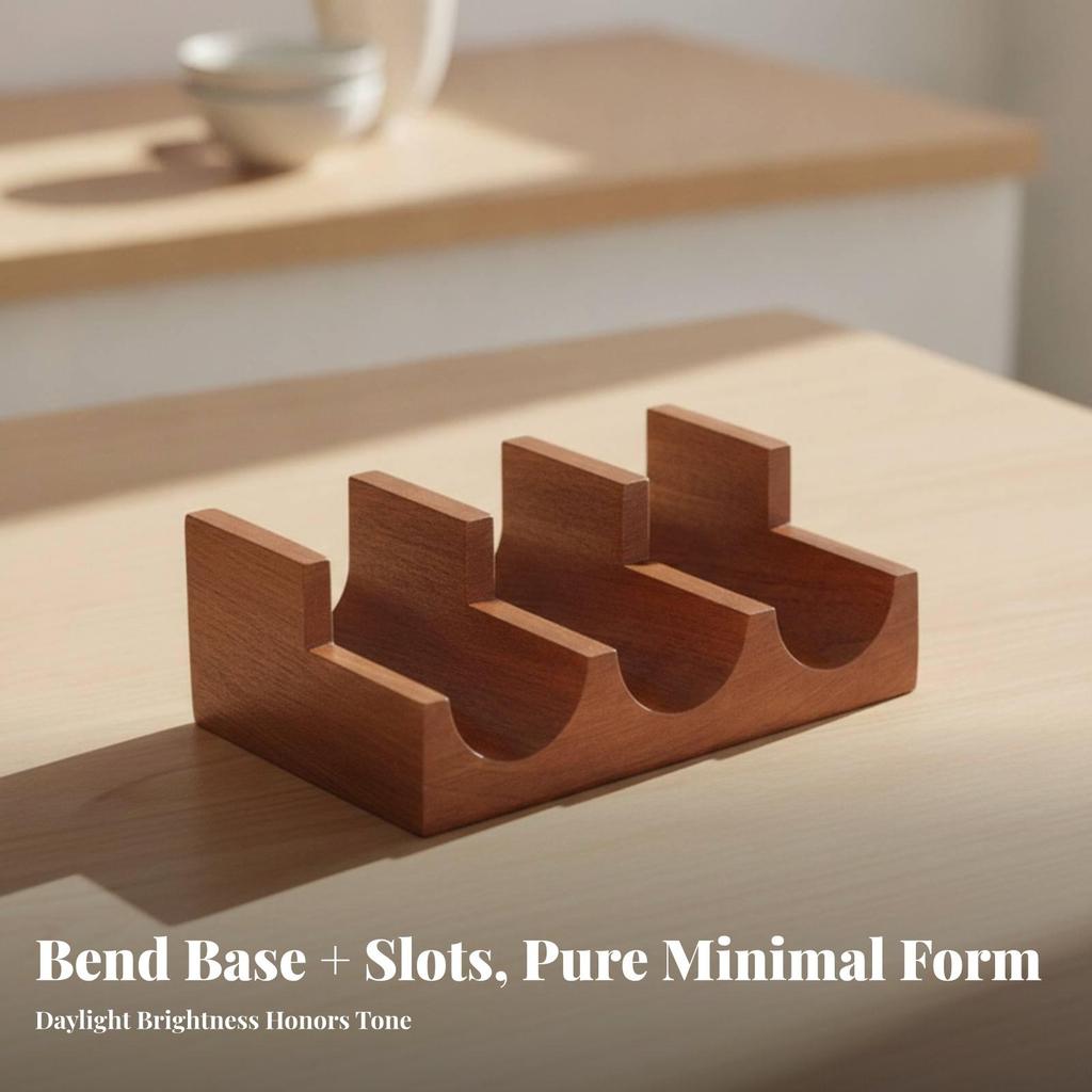 Sushi Serving Rack Wooden Temaki Holder Compact for Restaurants