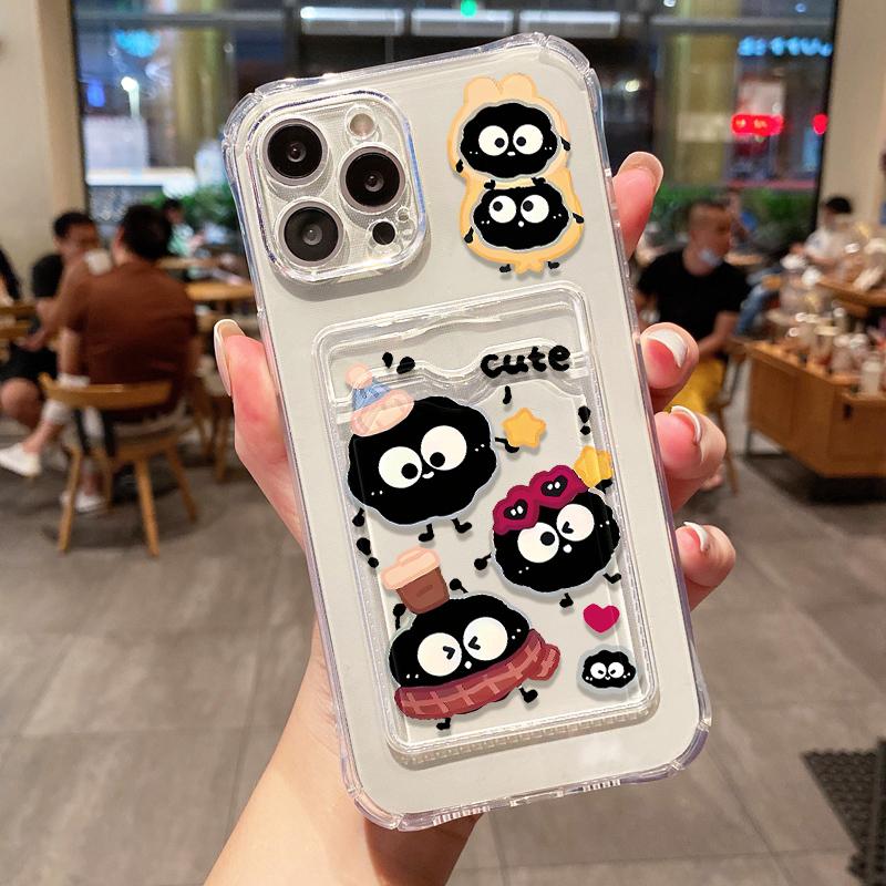 Card Holder Case For Redmi Note 13 12 Pro 5G 11 10 9 8 14C 13C 12C 10C 9T 9C NFC 9A 10s 9s 11s Silicone Soft Funda Covers