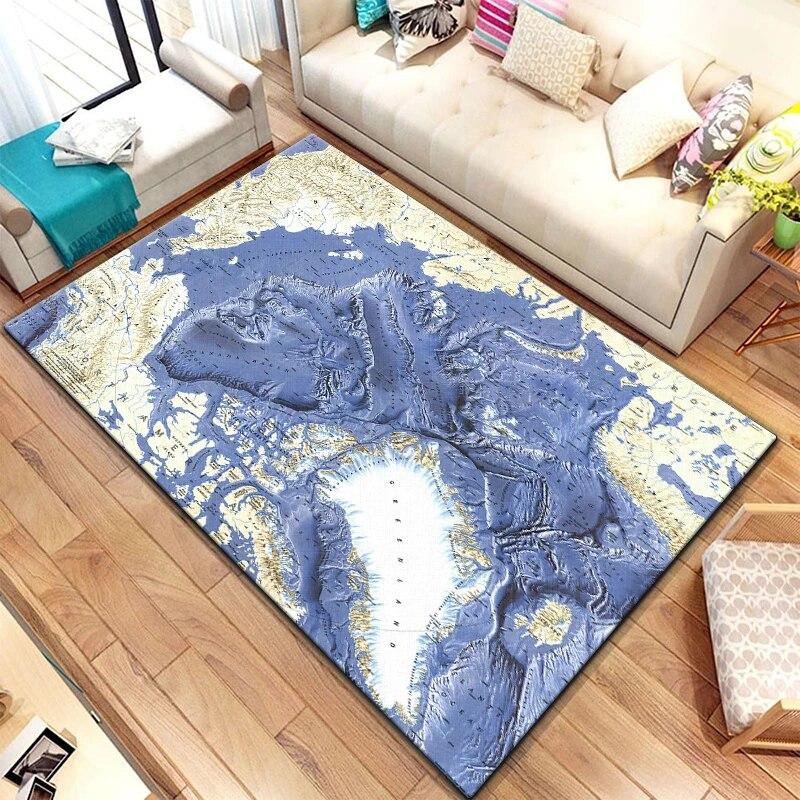 Map Carpet  Kitchen Mats for Floor Play Aera Mat Picnic Mat Camping Cushion Floor Mat  Living Room Rug Game Area Mat Room Decor