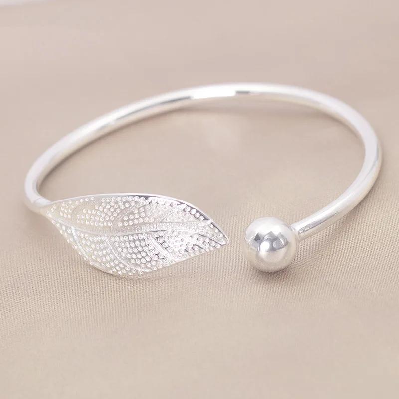 Stainless Steel Teardrop Shaped Bangle For Women Simple Chunky Gold Silver Color Adjustable Cuff Open Bracelet Fashion Jewelry