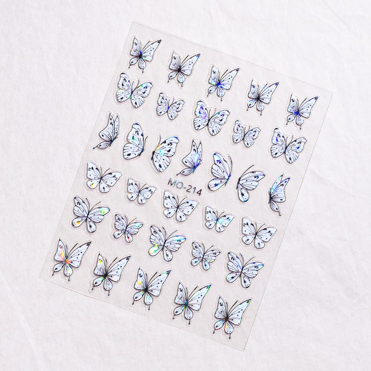 

3D Мечтательные наклейки для ногтей «Лунная бабочка» - Милые тисненые наклейки