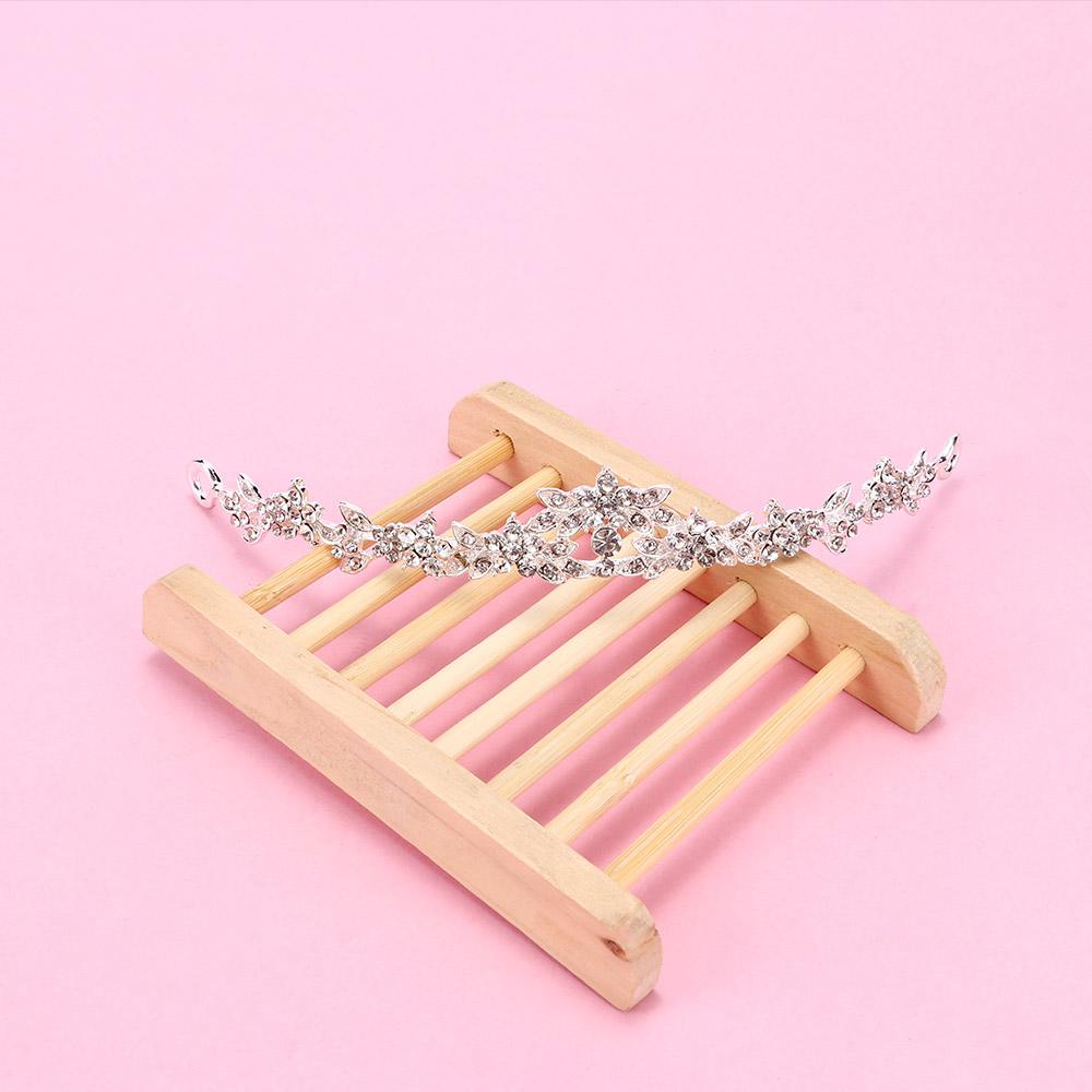 Girl Stunning Hair Princess Crystal Bridal Crown Rhinestone Flower Wedding Headpiece Headband Tiara