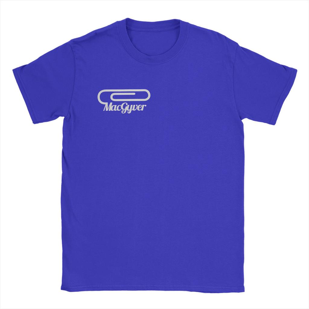 Men MacGyver TV Series Utility Paper Clip T Shirt Ingenuity Cotton Tops Funny Short Sleeve Round Neck Tee Shirt New T-Shirts