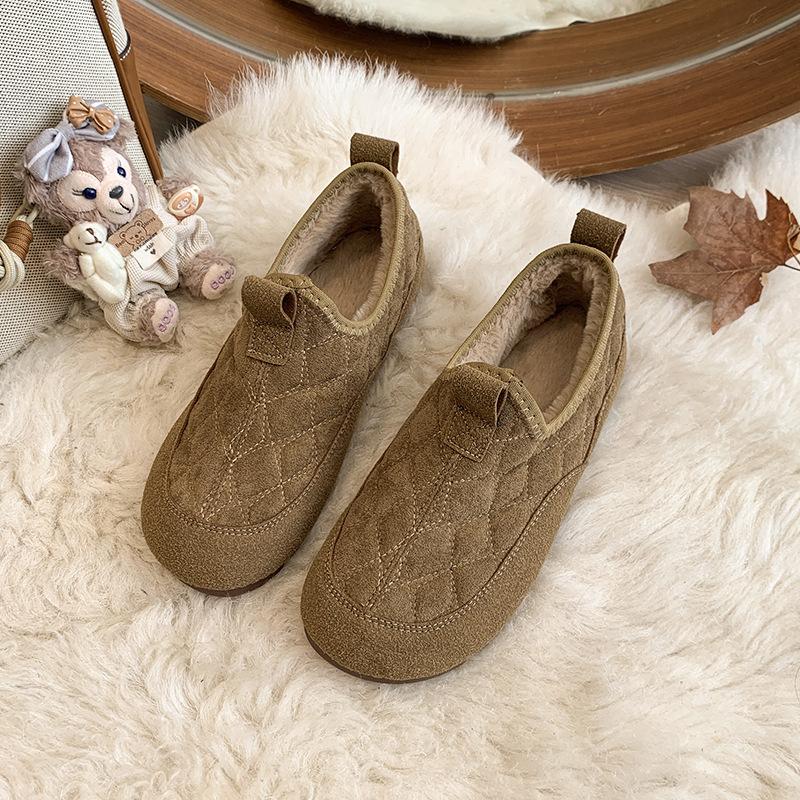 Women's fur integrated thick bottom heightening winter lightweight padded warm snow boots non-slip wear casual sports a stirrup cotton boots